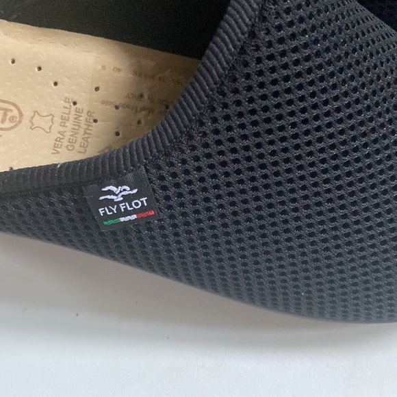 Fly Flot Womens Size EU 40 US 9 Black Slip on Mules Shoes Anatomic Mesh - Picture 8 of 8